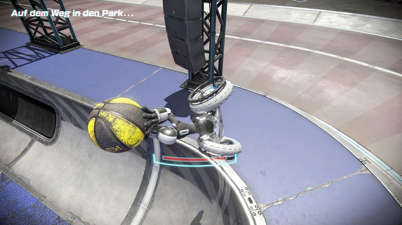 Ein Driver auf der Halfpipe, der einen Wurf verwandeln möchte.
