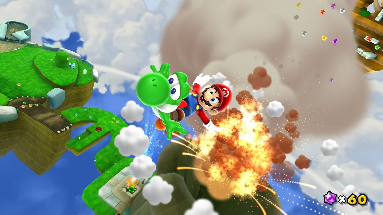 Endlich können wir auch gemeinsam mit Yoshi die Galaxien unsicher machen.