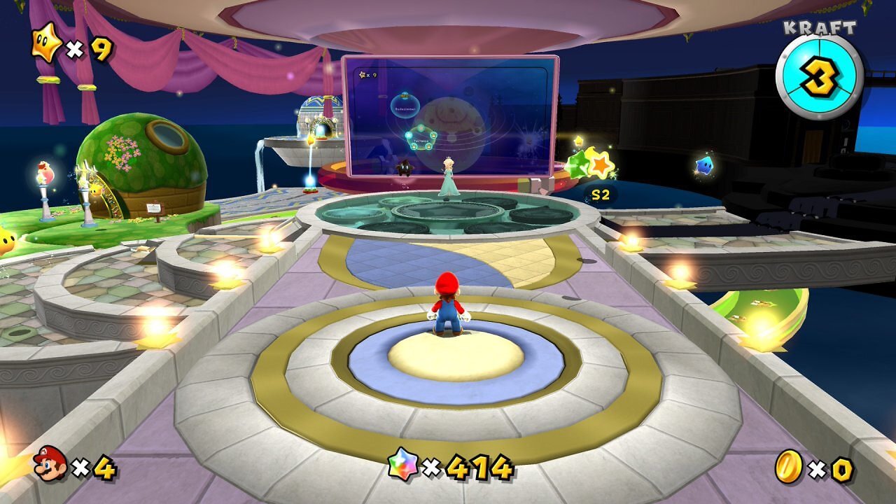 Rosalinas Sternenwarte ist die Hubworld von Super Mario Galaxy von der aus wir die verschiedenen Galaxien ansteuern.