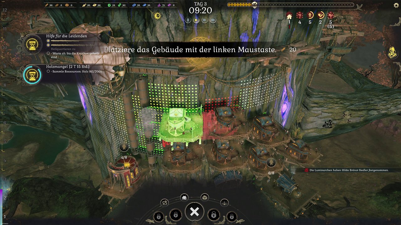 Damit man immer weiß, welche Erweiterungen später an einem Gebäude möglich sind, wird das beim Bauen direkt eingeblendet.