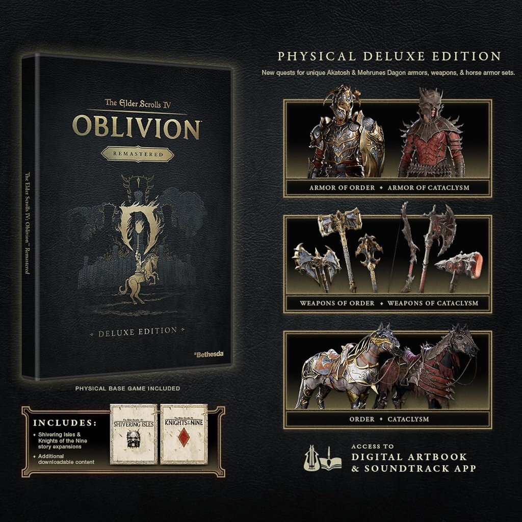 Der Inhalt der Deluxe-Version von Oblivion Remastered