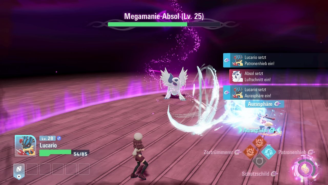 [20/10/2025] Megamanie-Pokémon haben sich nicht mehr unter Kontrolle, weshalb ihr sie besänftigen müsst. Passt dabei allerdings gut auf, denn sie nehmen euch ebenso ins Visier wie eure Monster. Zum Glück könnt ihr per Knopfdruck zur Seite hechten.