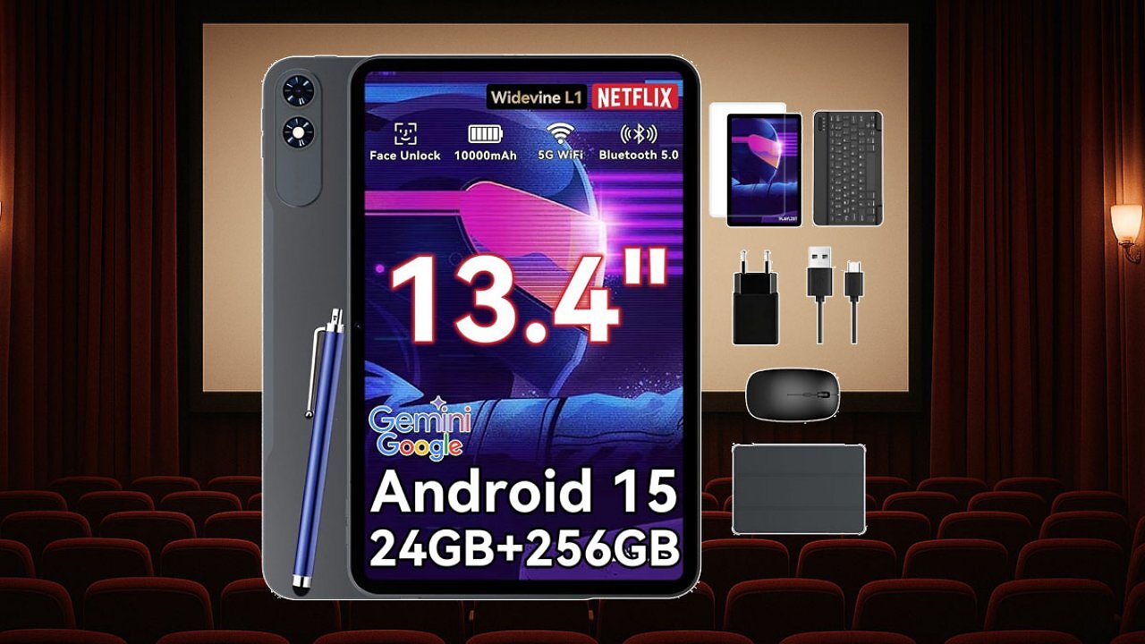 Historischer Bestpreis: Tablet mit 13,4" rutscht unter 180€ - inkl. Maus, Tastatur, Stift, Hülle & Display-Schutzfolie