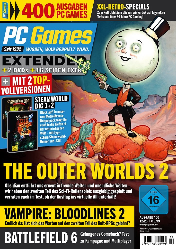 [15/11/2025] Das Cover der PC Games Extended 12/25
