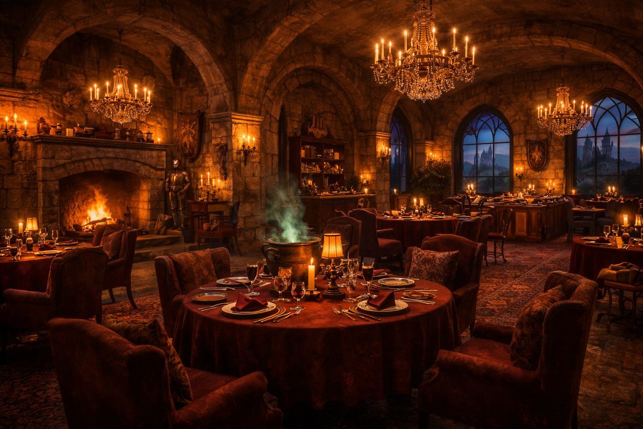 [19/12/2025] So stellt sich die KI das Harry-Potter-Themenhotel vor. Ob es am Ende wirklich so aussehen wird?