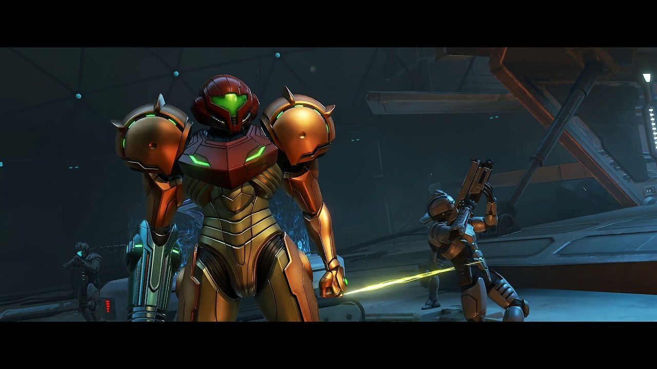 Samus wird zu Beginn durch ein Portal auf eine fremde Welt transportiert.