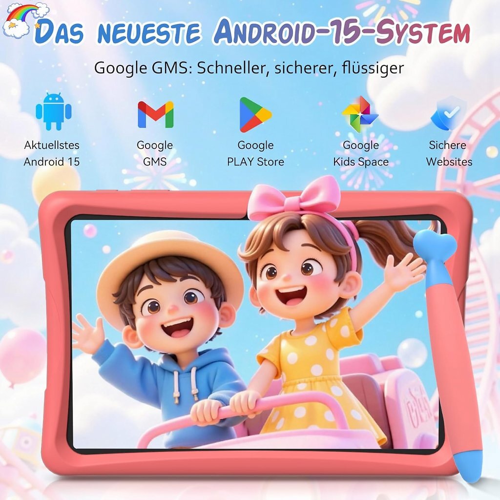 Mit dem neuesten Android-System ist das Tabwee Kinder-Tablet modern und zukunftssicher.