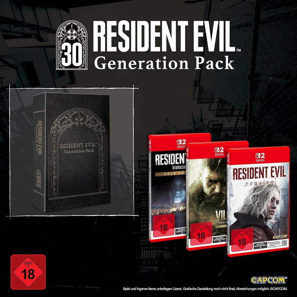 [19/02/2026] Der Resident Evil Generation Pack enthält die drei neuesten RE-Games für Switch 2.