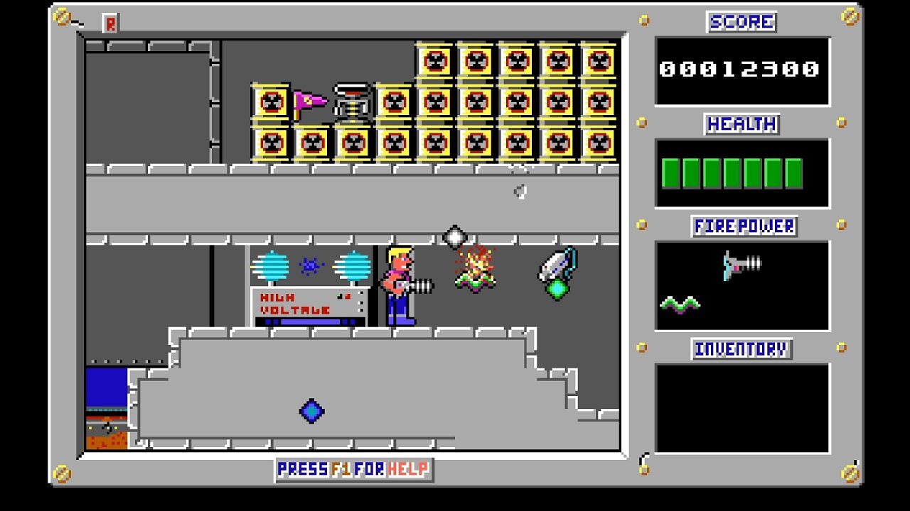 Das erste Duke Nukem ist noch ein klassischer Action-Sidescroller im Stil von Commander Keen.