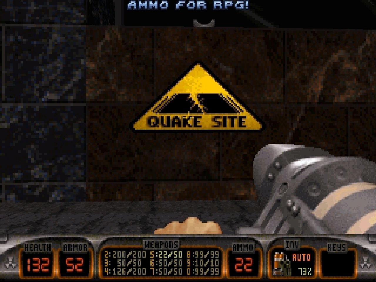 Easter Egg: In Episode 3 gibt's eine Anspielung auf Quake, das nur wenige Monate nach Duke Nukem 3D erscheint.