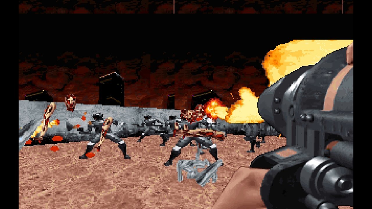 In einer frühen Fassung enthielt Duke Nukem 3D noch menschliche Gegner. Die wurden später entfernt.
