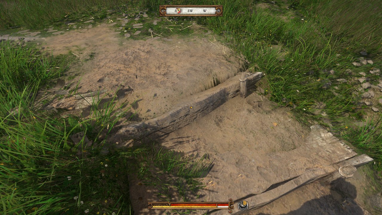 Eine Außentreppe mit Holzplanken