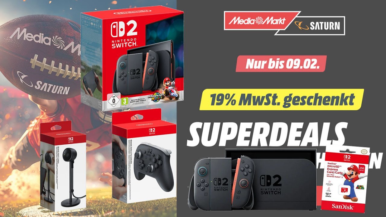 Switch 2 zum Nettopreis: 19% MwSt. geschenkt - Nintendo-Konsole & Zubehör günstig wie nie