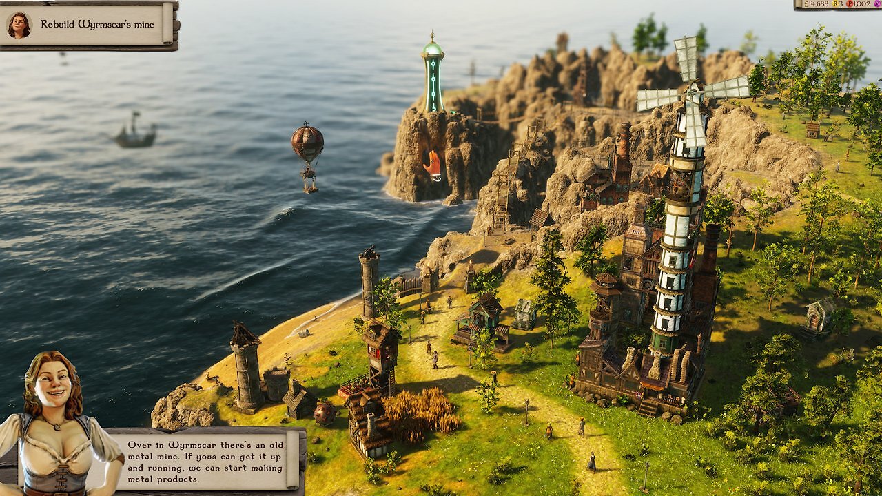 [20/03/2026] Eine Art Mega-Gebäudekomplex können wir in Masters of Albion auch errichten. Dadurch leidet aber die Effizienz.