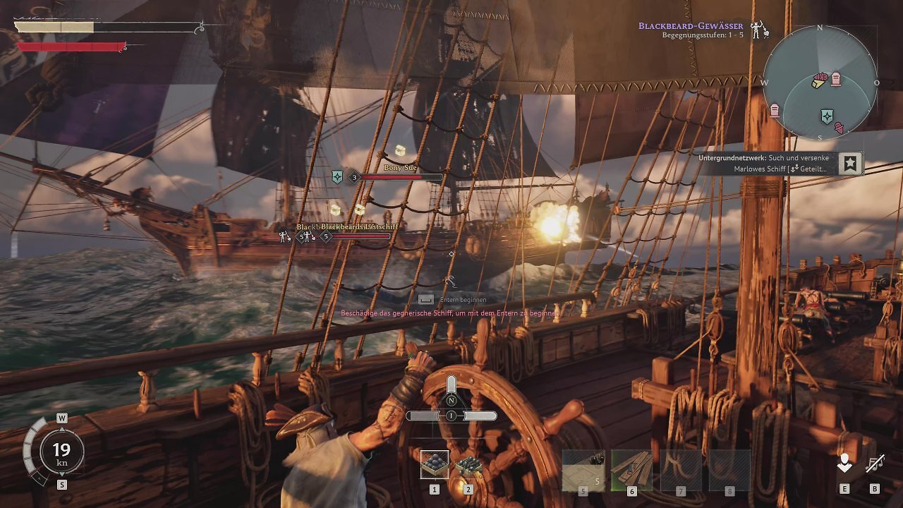 [24/04/2026] Die Schiffskämpfe erinnern vom Gameplay und der Inszenierung direkt an Assassin's Creed: Black Flag. Es kracht gewaltig und das gehört zum Piraten-Setting dazu.