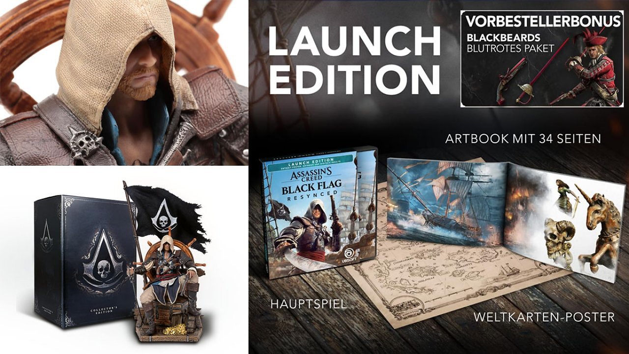 Assassin's Creed Black Flag Resynced: Jetzt vorbestellbar, auch (noch) Collector Edition