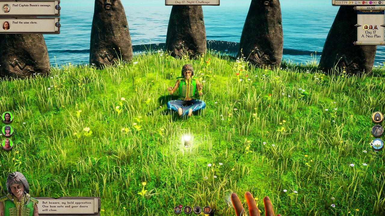 [29/04/2026] Zu den Stärken in Masters of Albion zählen die verrückten Charaktere, zahlreiche Anspielungen und der derbe Humor. Hier helfen wir dem Musiker Jon Bovi.