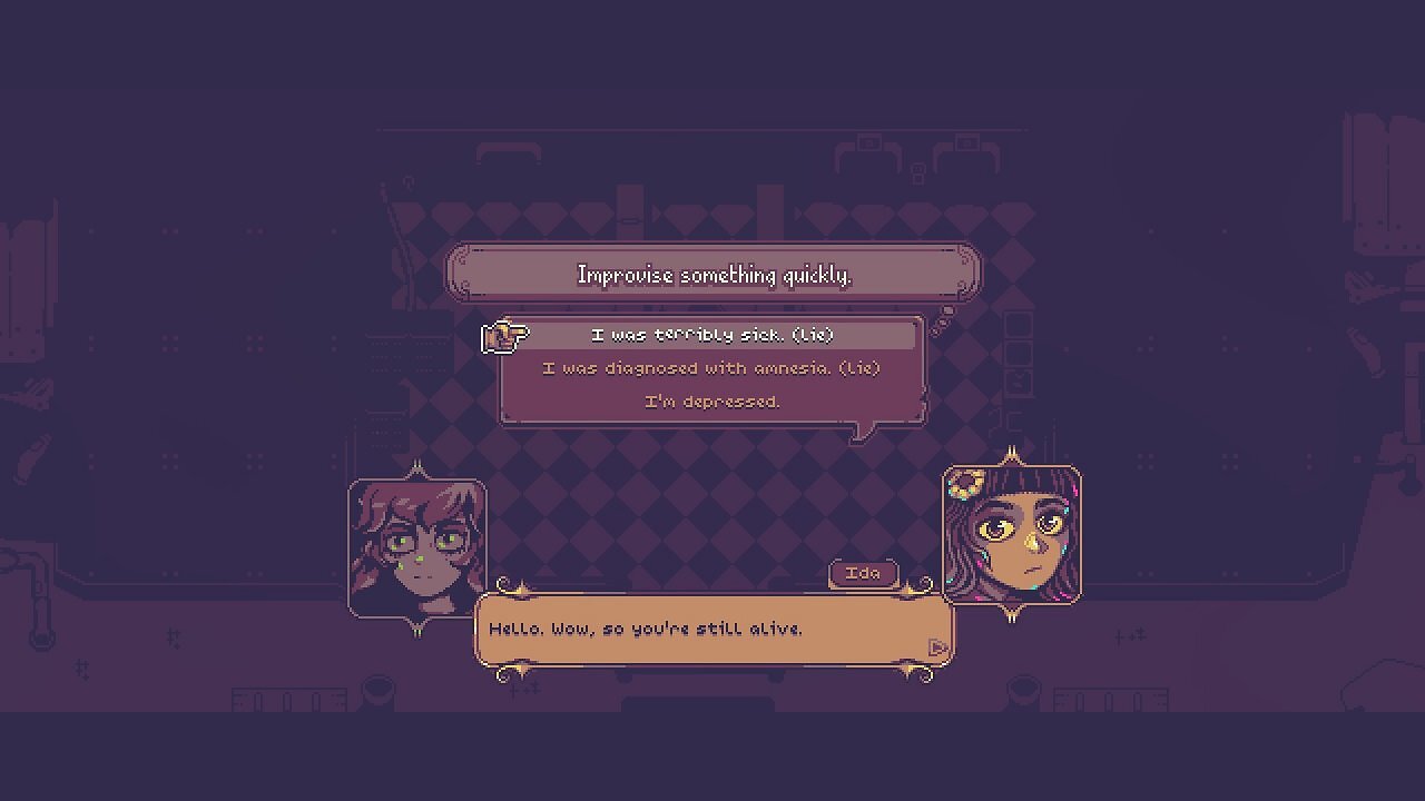 Verschiedene Dialogoptionen, aus denen der Spieler wählen kann.