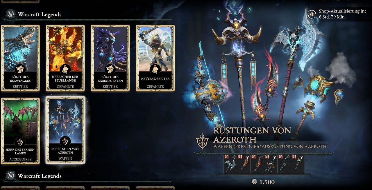 [12/05/2026] WoW x Diablo Shop-Angebote Waffen-Arsenal.