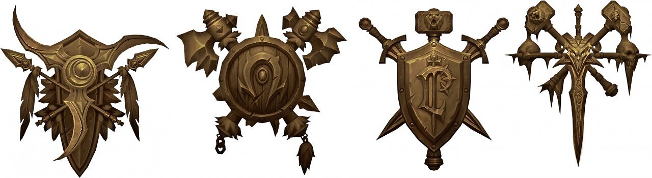 [19/05/2026] Vier tragbare Wappen als Transmogs für WoW.