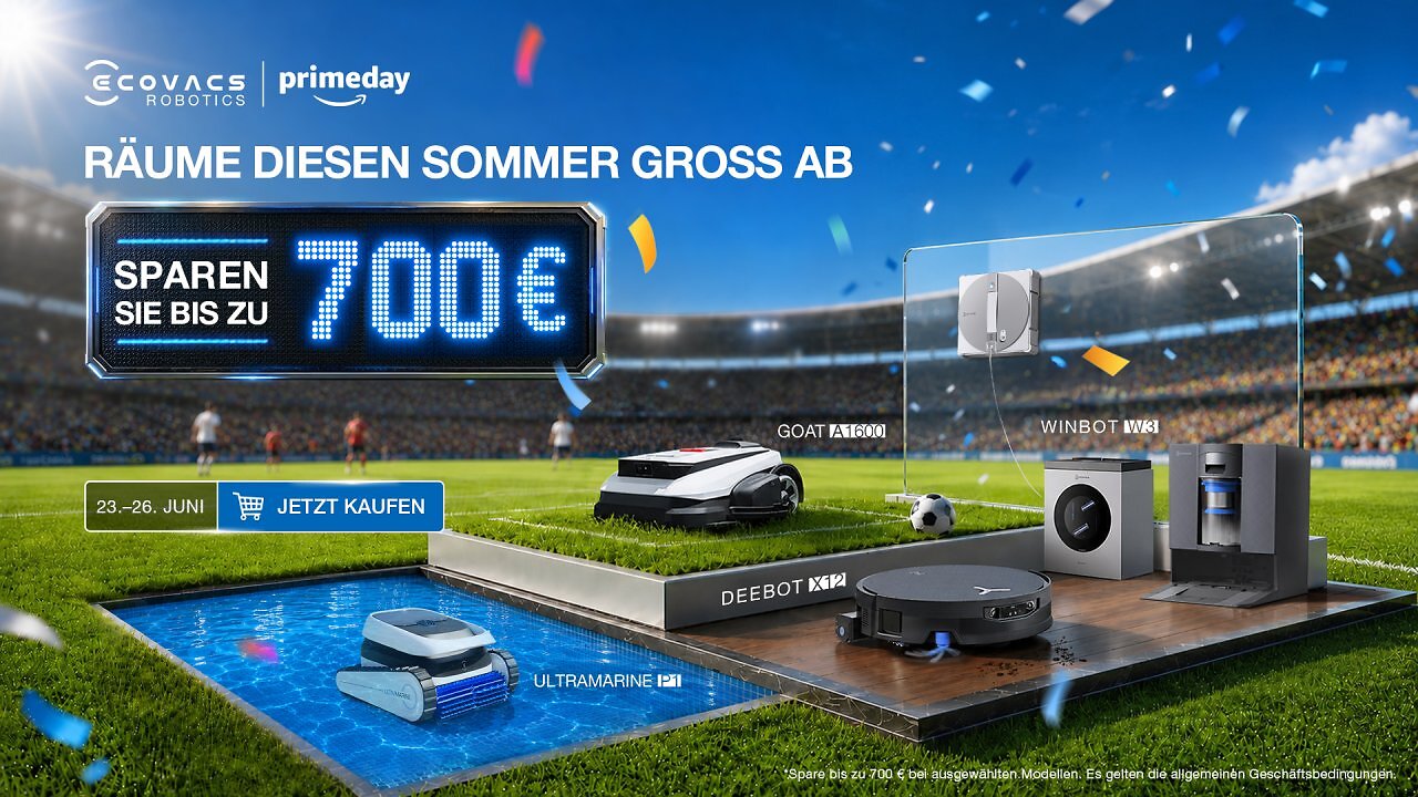 Schaubild mehrerer Ecovacs-Roboter