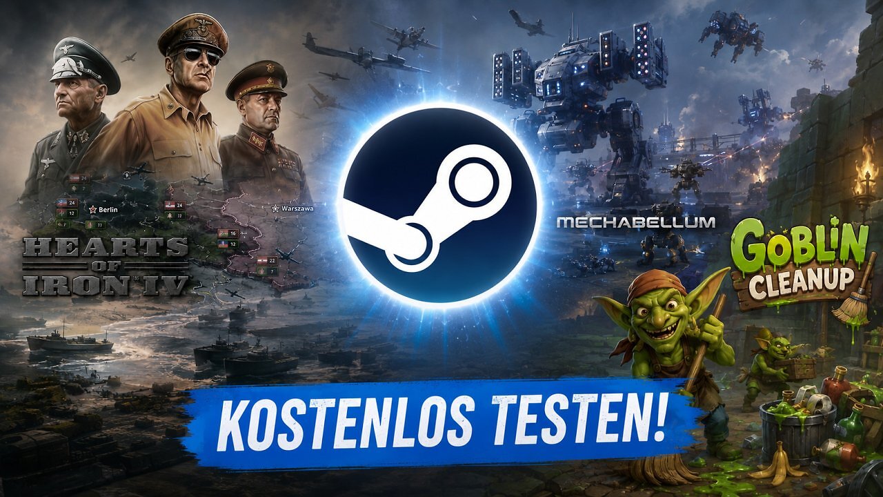 [12/06/2026] Steam gibt den Startschuss für sechs Gratis-Aktionen mit Spielen im Wert von 150 Euro.