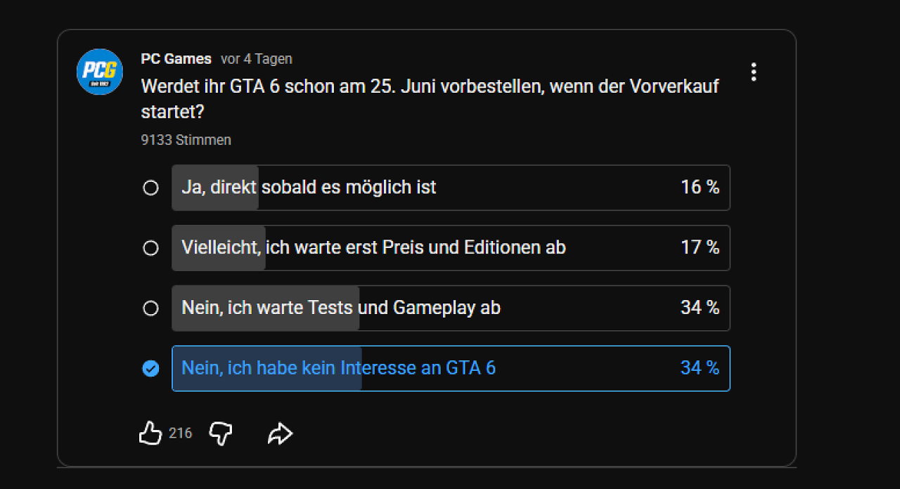 [23/06/2026] Ich bin einer dieser PC-Spieler, die GTA 6 zum Release ohnehin nicht spielen können.