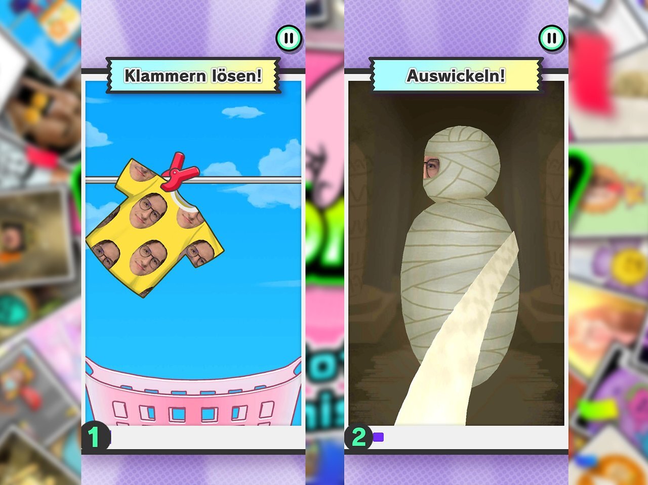 [18/06/2026] Kreativ und lustig ist die Präsentation der Minispiele auf jeden Fall. Besonders, wenn dann noch die Fotos aus der eigenen Galerie erscheinen.
