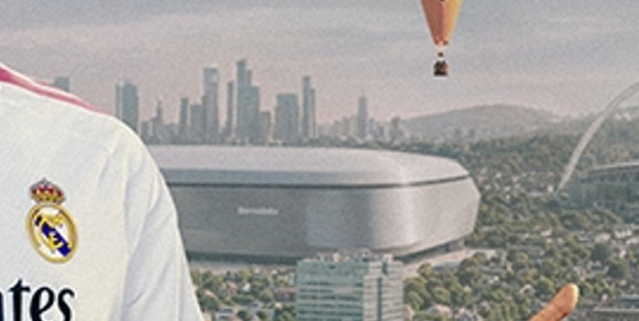 [23/07/2026] Santiago Bernabéu - Das Stadion von Real Madrid ist deutlich im Hintergrund zu erkennen.
