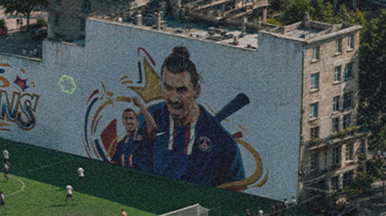[23/07/2026] Zlatan Ibrahimović - Ein Wandgemälde zeigt den früheren schwedischen Stürmer.