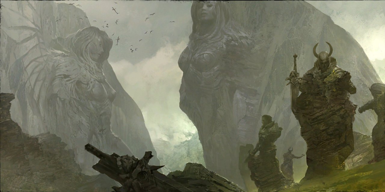 [02/07/2026] Weiter gings nach Kessex Hills. Ich bin mir nicht sicher, wen diese Statuen hier zeigen, schick sind sie aber allemal.