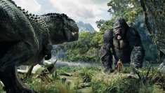 Beeindruckend und spektakulär: Kongs Kampf mit zwei ausgewachsenen Tyrannosaurus Rex 