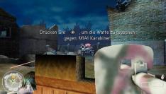 Panzerwagen lassen sich nur mit der Bazooka stoppen. Die Panzerfaust ist die einzige Waffe die keine automatische Zielhilfe besitzt. Da Sie mit dem Teil aber nicht auf kleine Fußsoldaten schießen, sollte auch ohne Hilfe jeder Schuss ein Treffer sein. 