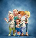 Von links nach rechts: Mommo Nickle, Fred Nickle, Lucas Nickle, Doreen Nickle und Tiffany Nickle 