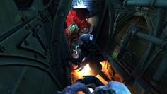 Space Hulk: Die Gefechte finden in immer gleich aussehenden engen Raumschiffgängen statt - hier kommt schnell Langeweile auf.