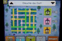 Professor Layton und das Vermächtnis von Aslant: So müssen die Laternen angeordnet werden, um Rätsel 003: Dorfbeleuchtung erfolgreich abzuschließen.