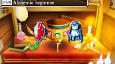 [b]Hexenkessel: [/b]
Ihr könnt eine Vielzahl von Gegenständen per Rezept oder durch Rumprobieren zu neuen Items kombinieren. In der 3DS-Fassung sogar ohne minutenlange Wartezeit. (3DS)