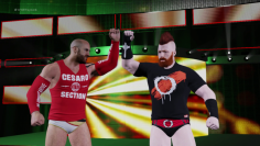 Die Wrestler sehen auch auf der Switch gut aus. leider bewegen sie sich in Zeitlupe.