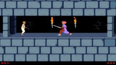 Prince of Persia war kein schnelles Spiel. Wer die Levels nicht kannte und trotzdem von einem Bildschirm zum nächsten hastete, rannte Wachleuten direkt ins offene Schwert oder plumpste gar in die nächste Grube.