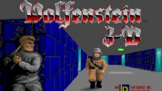Der Startbildschirm von Wolfenstein 3D: So leise wie sich BJ Blazkowicz hier gibt, ist er im Spiel nur allzu selten. Dabei gelten die frühen Wolfenstein-Spiele als Stealth-Vorreiter.