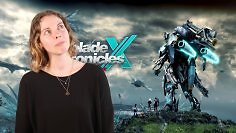 Die Autorin vor dem Key Artwork von Xenoblade Chronicles X