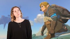 Die Autorin neben Link aus Tears of the Kingdom