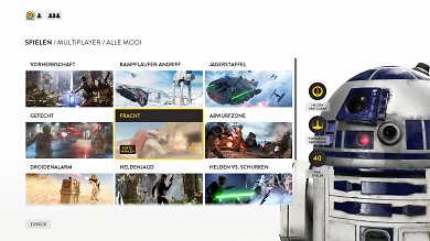 Schon von Haus aus war die Modi-Menge im ersten Teil groß. Dank der Download-Inhalte wuchs die Zahl weiter an. (Battlefront 1)