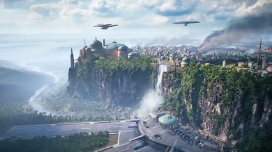 Ja, man kann der Prequel-Trilogie viel vorwerfen. Einige der Planeten-Designs wie etwa Naboo sind aber gelungen. (Battlefront 2)