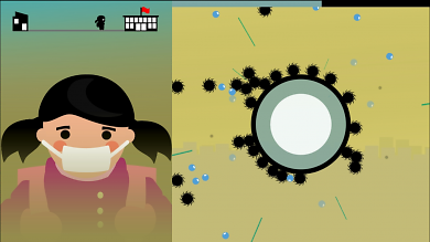 Hazy Days
Aufrüttelndes, kostenloses Indie-Game rund um ein kleines Mädchen namens Xiao Feng, das ihre Oma zum Chinesischen Neujahr besuchen will. Der Spieler steuert jedoch nicht Xiao direkt, sondern ihre Atmung, die durch die zunehmende Luftverschmutzung kontinuierlich erschwert wird.
 