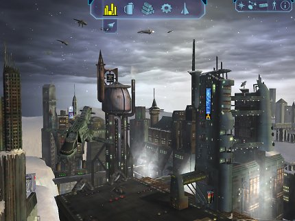 Das Panorama einer Sci-Fi-Metropole