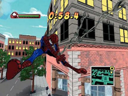 Schwingen gegen die Zeit: Spidey spinnt in den New Yorker Straßenschluchten seine Netze, um Verletzte zu retten, gegen die menschliche Fackel anzutreten oder Bösewichter zu verfolgen. 