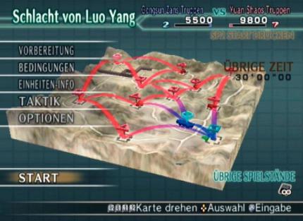 Gut geplant ist halb gewonnen: Vor dem Kampf legt ihr mithilfe der Übersichtskarte die Taktik fest. 