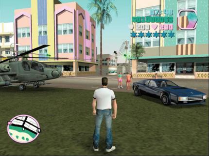 Überflieger: GTA Vice City (dt.) erschien ein Jahr nach GTA 3. Man konnte erstmals Flugzeuge und Hubschrauber fliegen. Insgesamt verkaufte sich Vice City weltweit rund 15 Millionen Mal. 