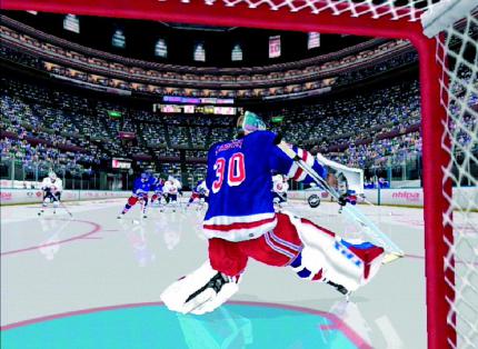 Diesen platzierten Schlagschuss kann der Rangers-Goalie gerade noch entschärfen. 